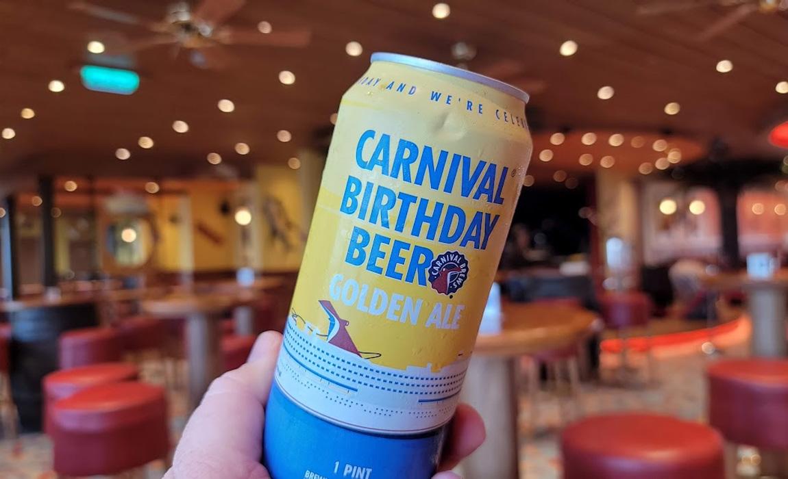 birthday beer on Carnival Cruise