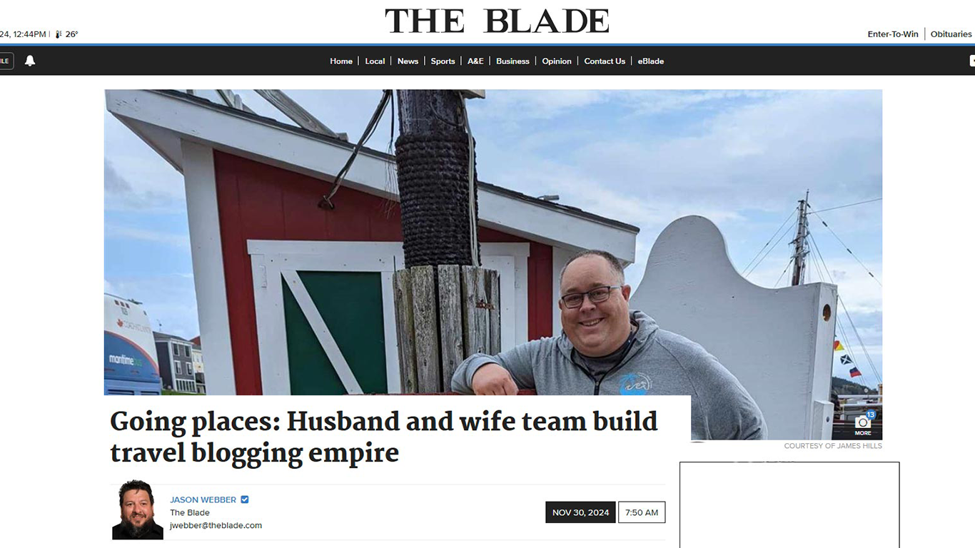 James and Heather featured in Toledo Blade