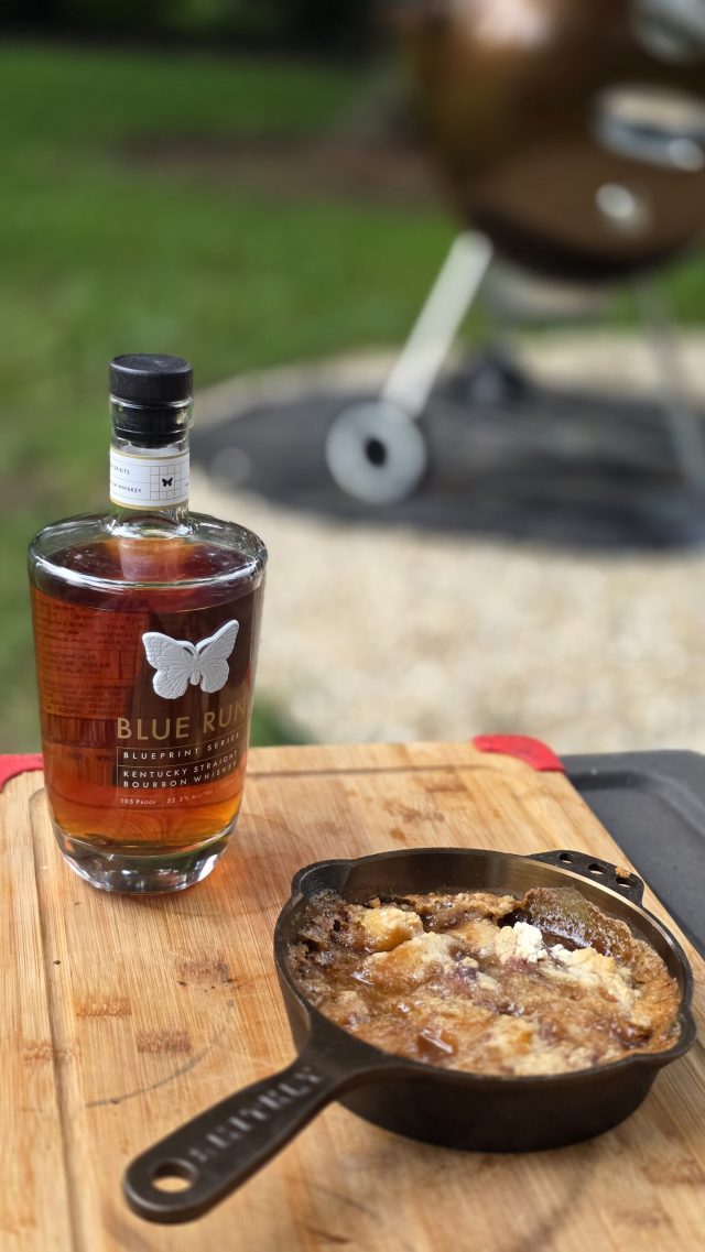 grilled bourbon peach cobbler recipe